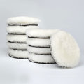 Wool Polishing Pad Soft Sheepskin Buffing Pads with Hook and Loop Back Wool Cutting Pad for Car